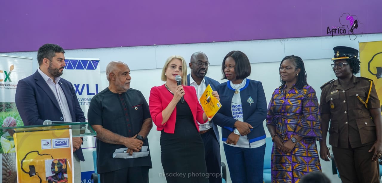 H.E Simone Giger Swiss Ambassador to Ghana (middle) flanked by other diplomats with Superintendent Helen Korkor Quarcoo,(3rd left) looking on